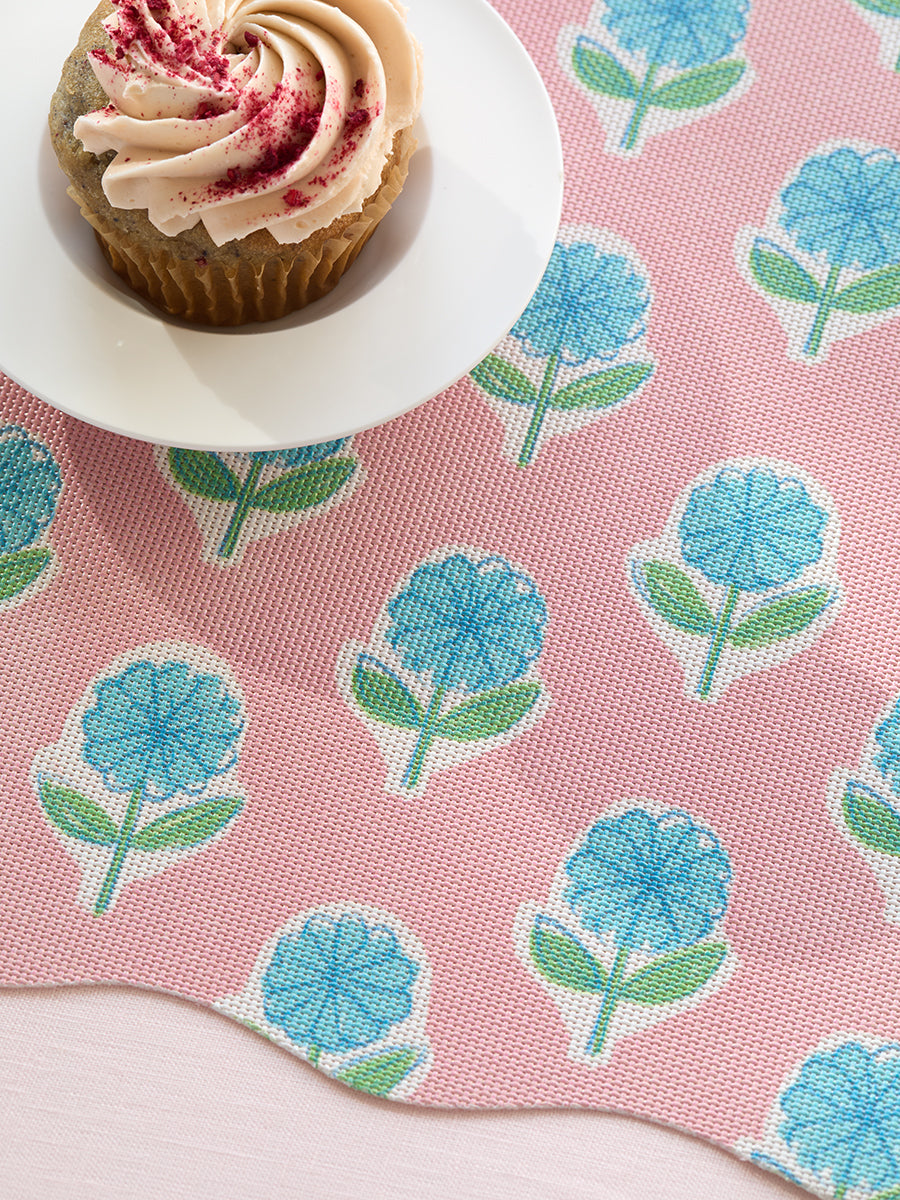 Meri Meri x Chilewich Periwinkle Rectangle Placemats Set/4 (Pink)