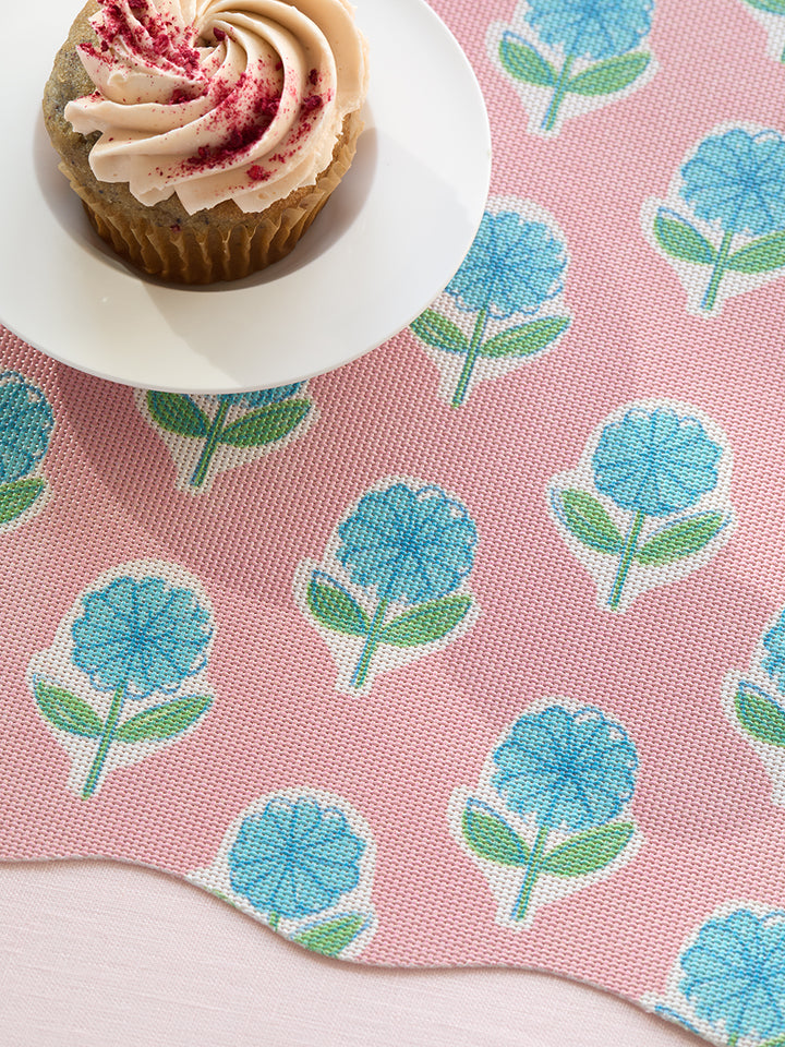 Meri Meri x Chilewich Periwinkle Rectangle Placemats Set/4 (Pink)