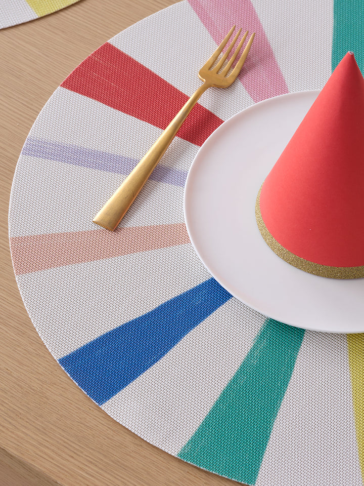 Meri Meri x Chilewich Rainbow Round Placemats Set/4 (Multi)