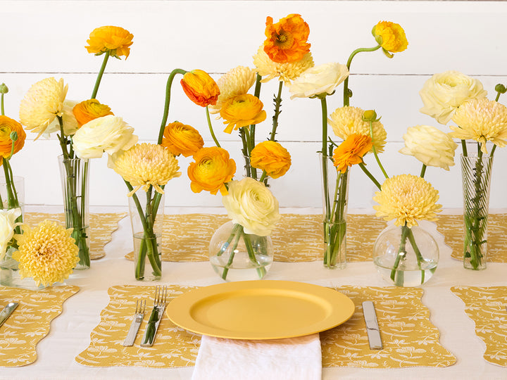 Meri Meri x Chilewich Marigold Rectangle Placemats Set/4 (Yellow)