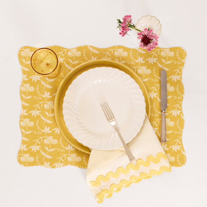 Meri Meri x Chilewich Marigold Rectangle Placemats Set/4 (Yellow)