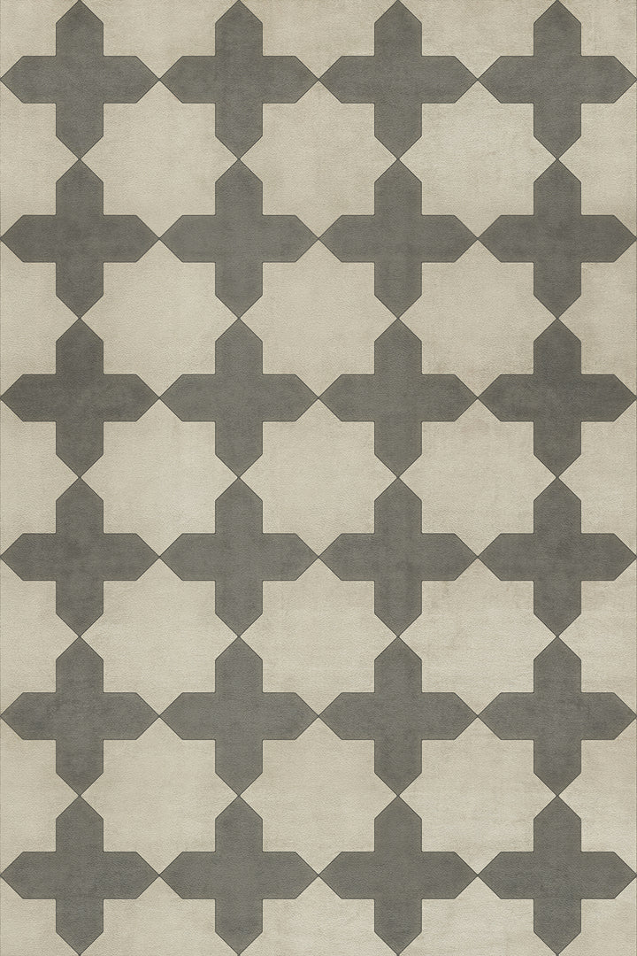 Vintage Vinyl Floorcloth Rug (Pattern 23 Simple as Doves)