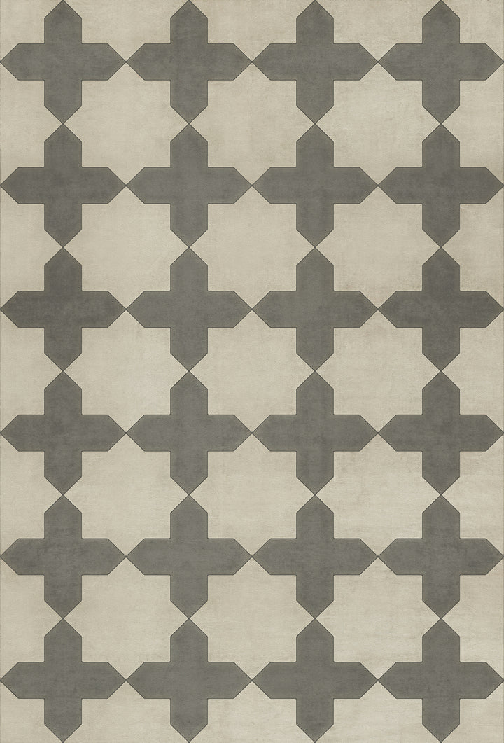 Vintage Vinyl Floorcloth Rug (Pattern 23 Simple as Doves)