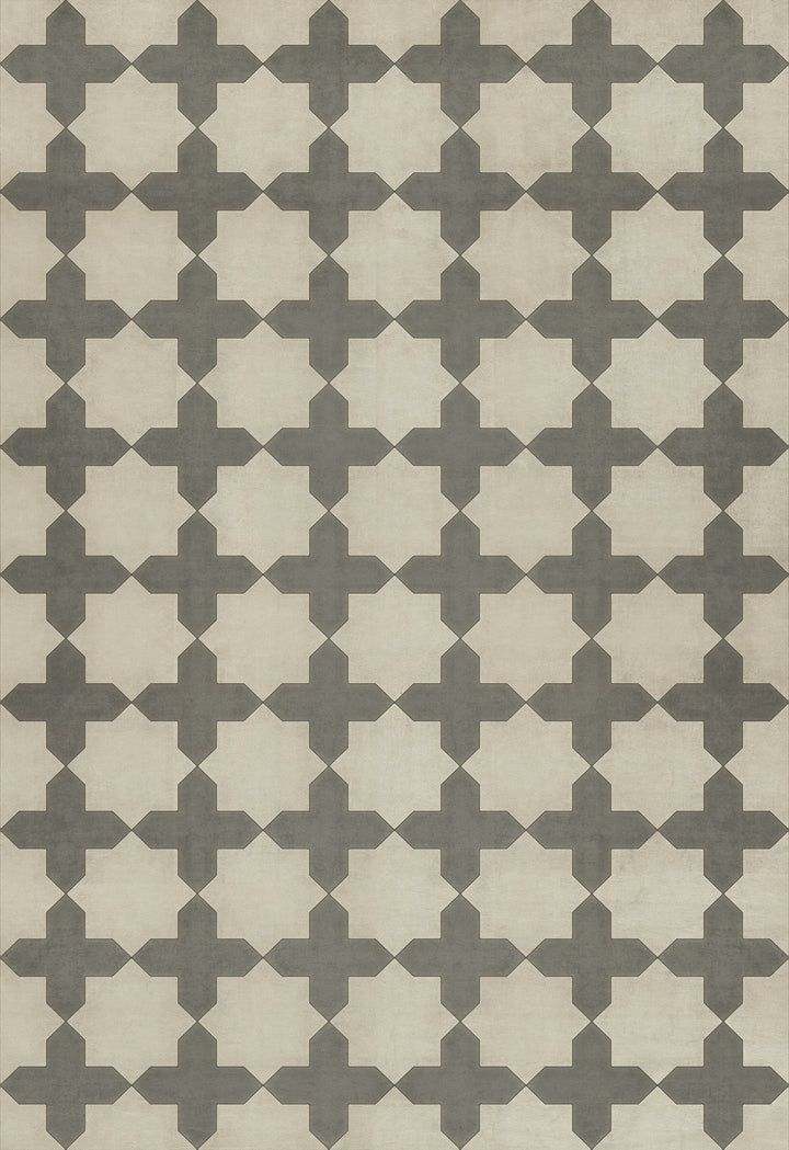 Vintage Vinyl Floorcloth Rug (Pattern 23 Simple as Doves)