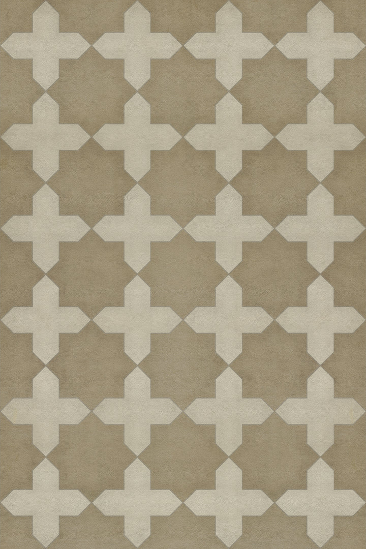 Vintage Vinyl Floorcloth Rug (Pattern 23 Disciple)