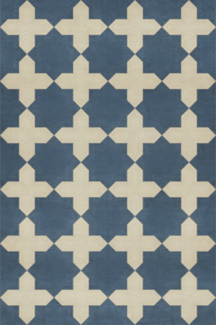 Vintage Vinyl Floorcloth Rug (Pattern 23 It Is In The Sea)