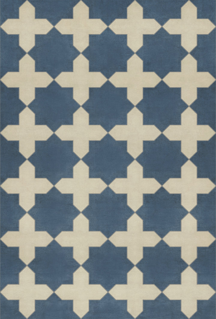 Vintage Vinyl Floorcloth Rug (Pattern 23 It Is In The Sea)