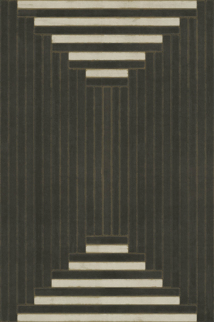 Vintage Vinyl Floorcloth Rug (Pattern 18 the Regent)
