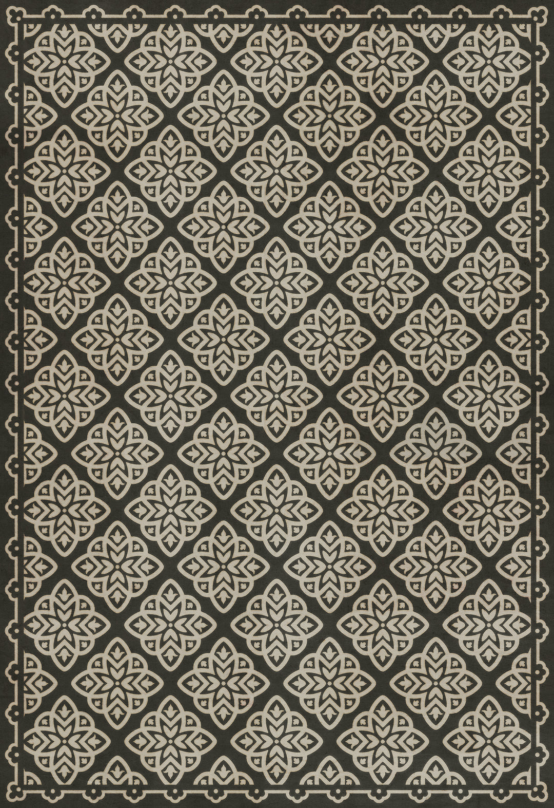 Vintage Vinyl Floorcloth Rug (Pattern 45 Nitritus)