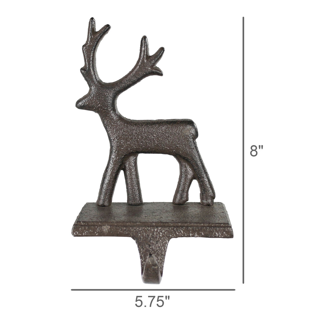 Deer Cast Iron Stocking Holder - Set of 2