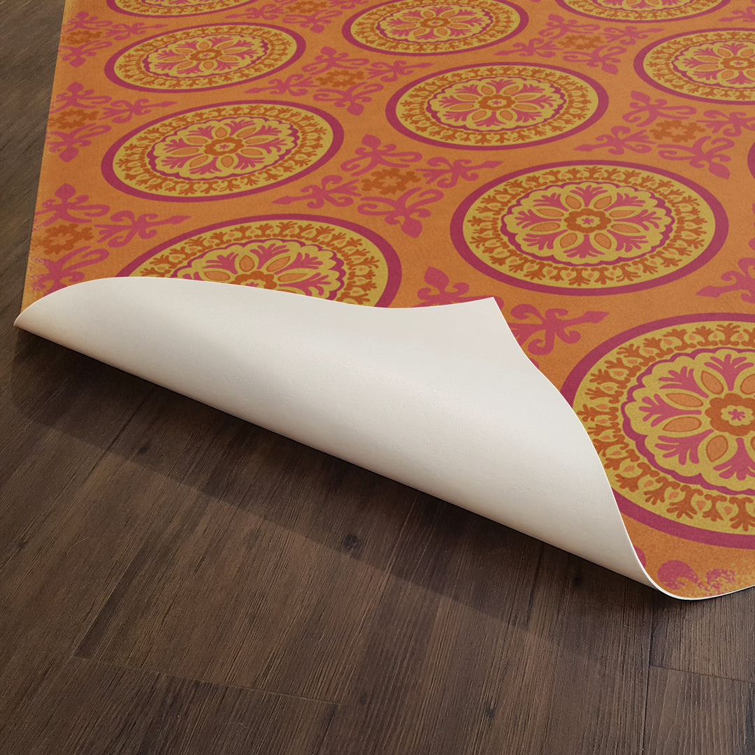 Vintage Vinyl Floorcloth Rug (Pattern 43 Enlightenment)