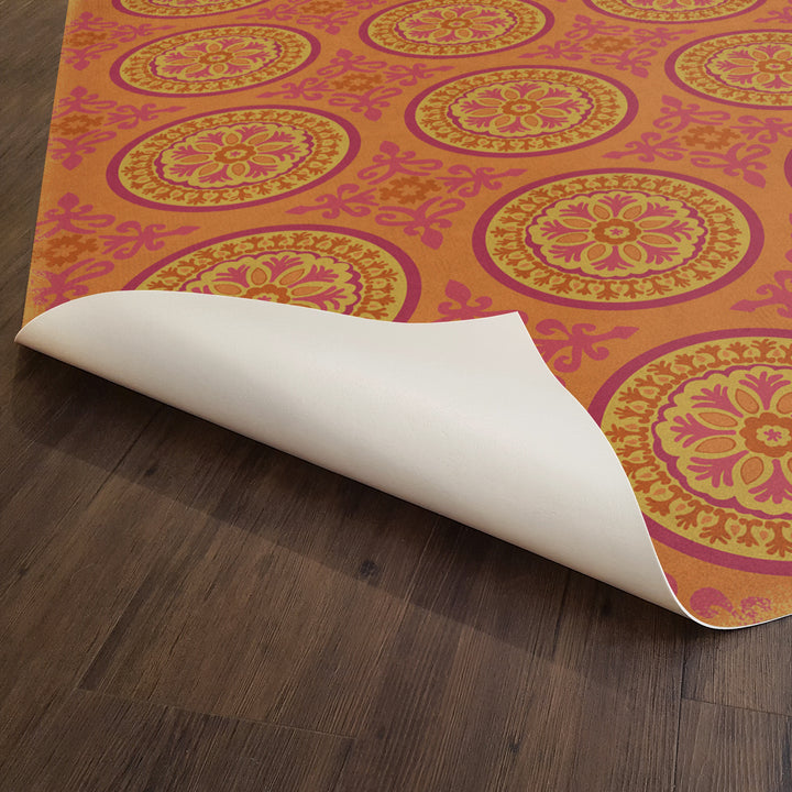 Vintage Vinyl Floorcloth Rug (Pattern 43 Enlightenment)