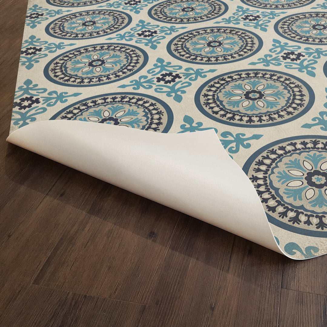 Vintage Vinyl Floorcloth Rug (Pattern 43 Epiphany)