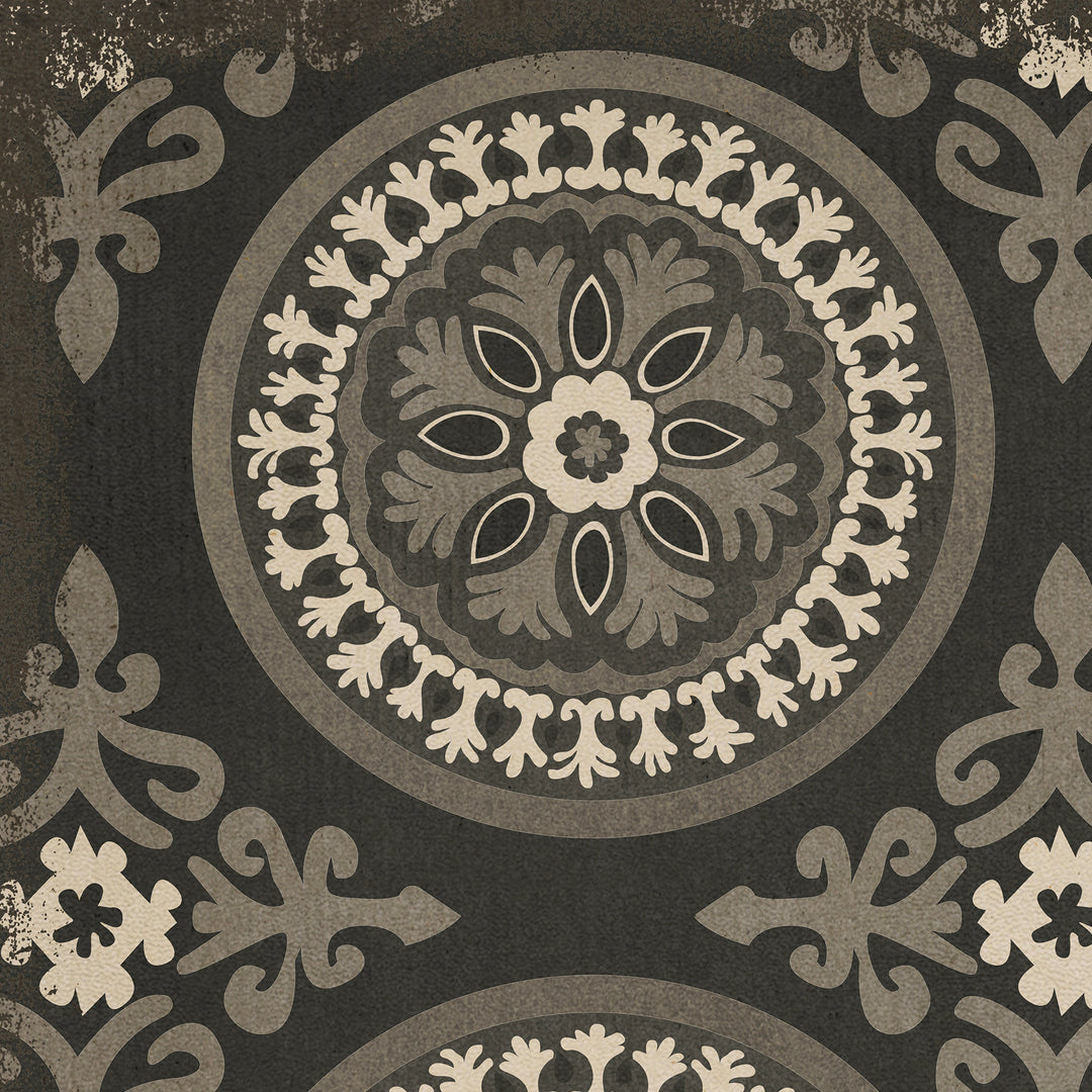 Vintage Vinyl Rug (Pattern 43 Karma)