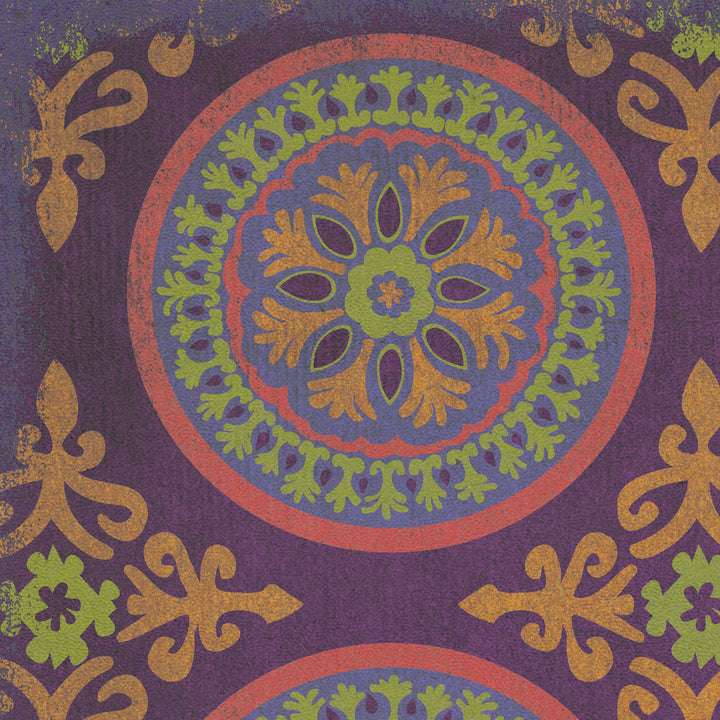Vintage Vinyl Floorcloth Rug (Pattern 43 Samsara)