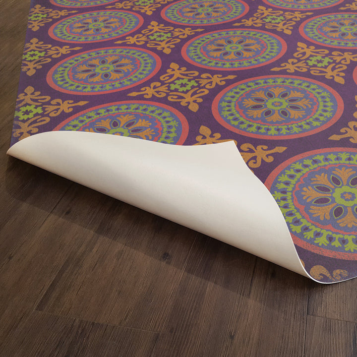 Vintage Vinyl Floorcloth Rug (Pattern 43 Samsara)