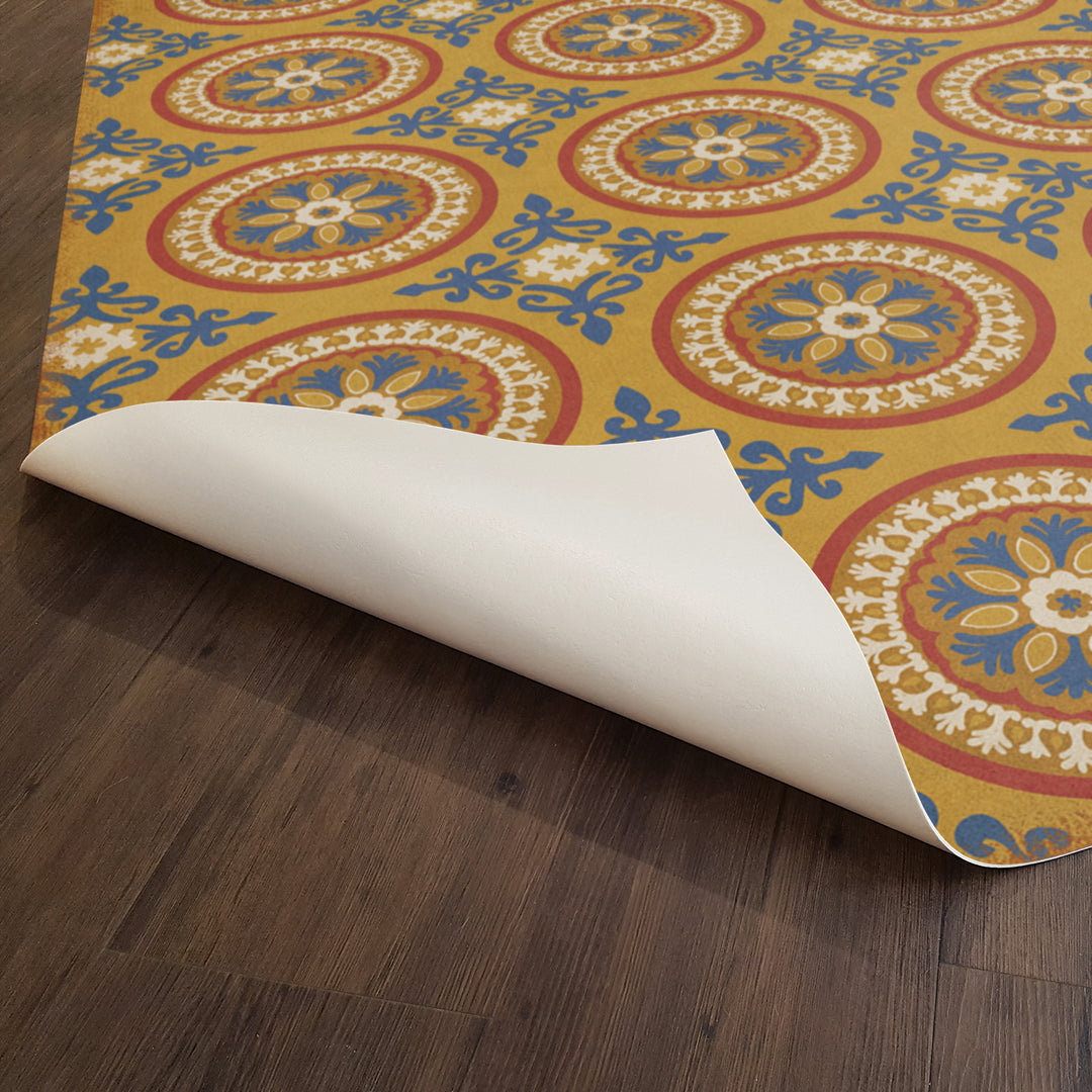Vintage Vinyl Floorcloth Rug (Pattern 43 Sublime)