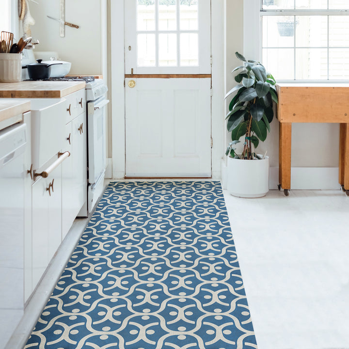 Vintage Vinyl Floorcloth Rug (Pattern 47 A Beautiful Mind)