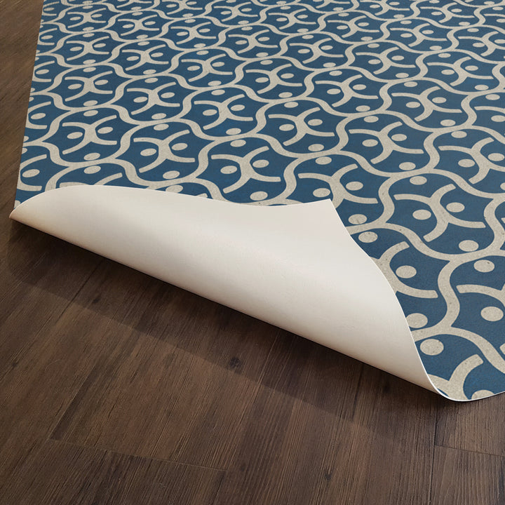 Vintage Vinyl Floorcloth Rug (Pattern 47 A Beautiful Mind)