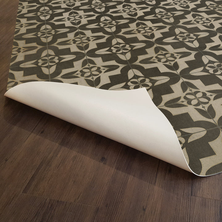 Vintage Vinyl Floorcloth Rug (Pattern 33 Boggled)