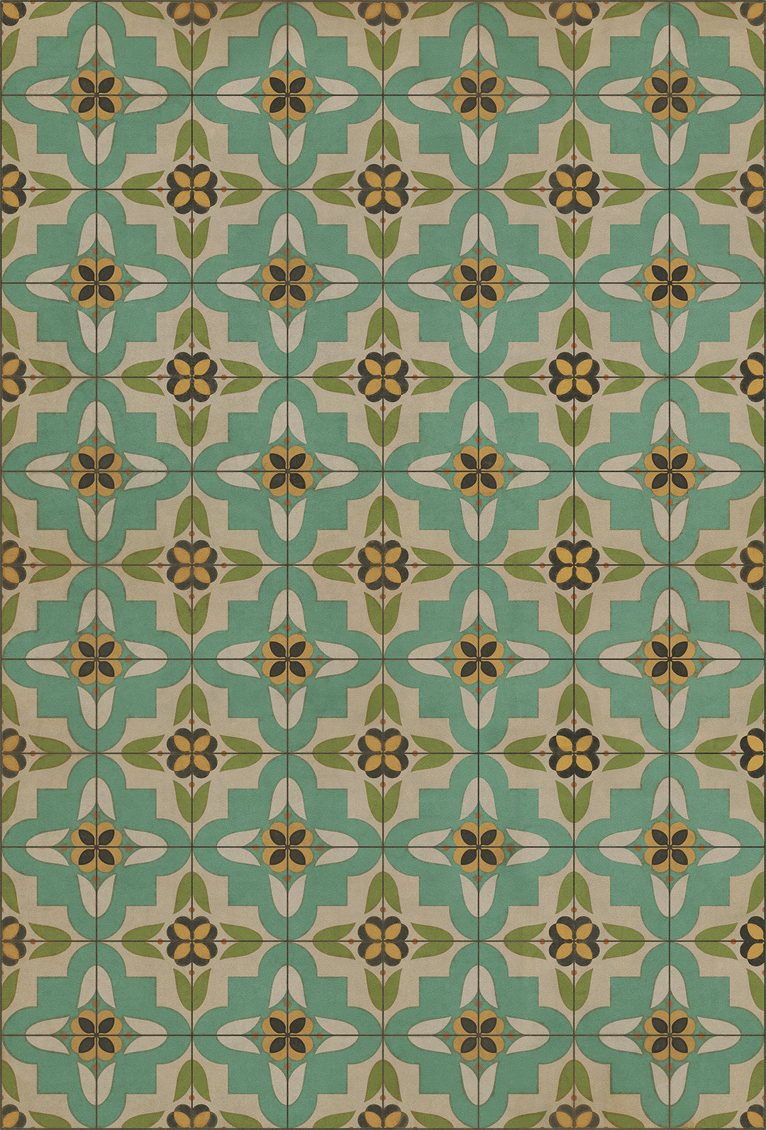 Vintage Vinyl Floorcloth Rug (Pattern 33 I Am Not A Bumblebee)