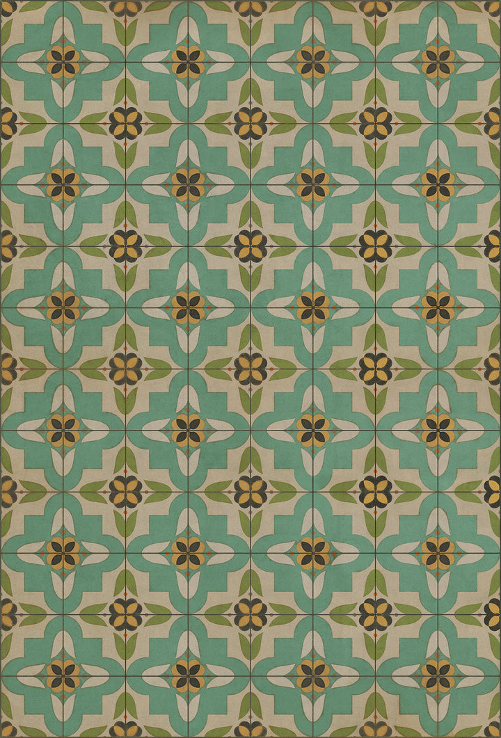 Vintage Vinyl Floorcloth Rug (Pattern 33 I Am Not A Bumblebee)