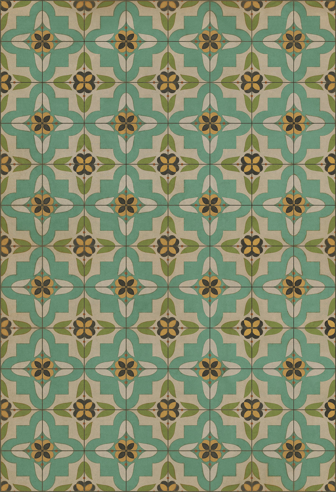 Vintage Vinyl Floorcloth Rug (Pattern 33 I Am Not A Bumblebee)