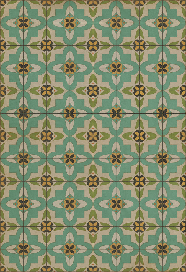 Vintage Vinyl Floorcloth Rug (Pattern 33 I Am Not A Bumblebee)