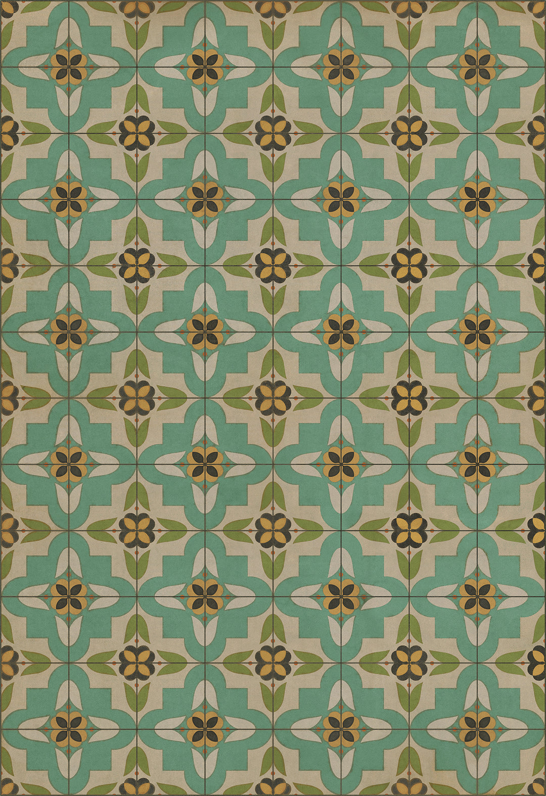 Vintage Vinyl Floorcloth Rug (Pattern 33 I Am Not A Bumblebee)