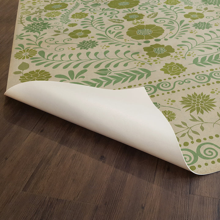 Vintage Vinyl Floorcloth Rug (Pattern 36 A Little Hope)