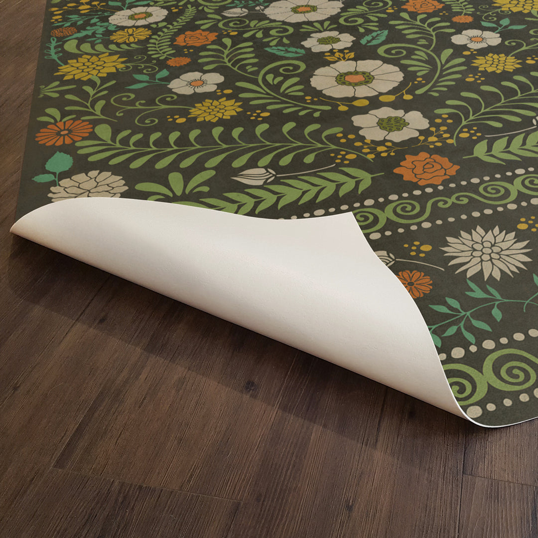 Vintage Vinyl Floorcloth Rug (Pattern 36 The Arranger of Disorder)