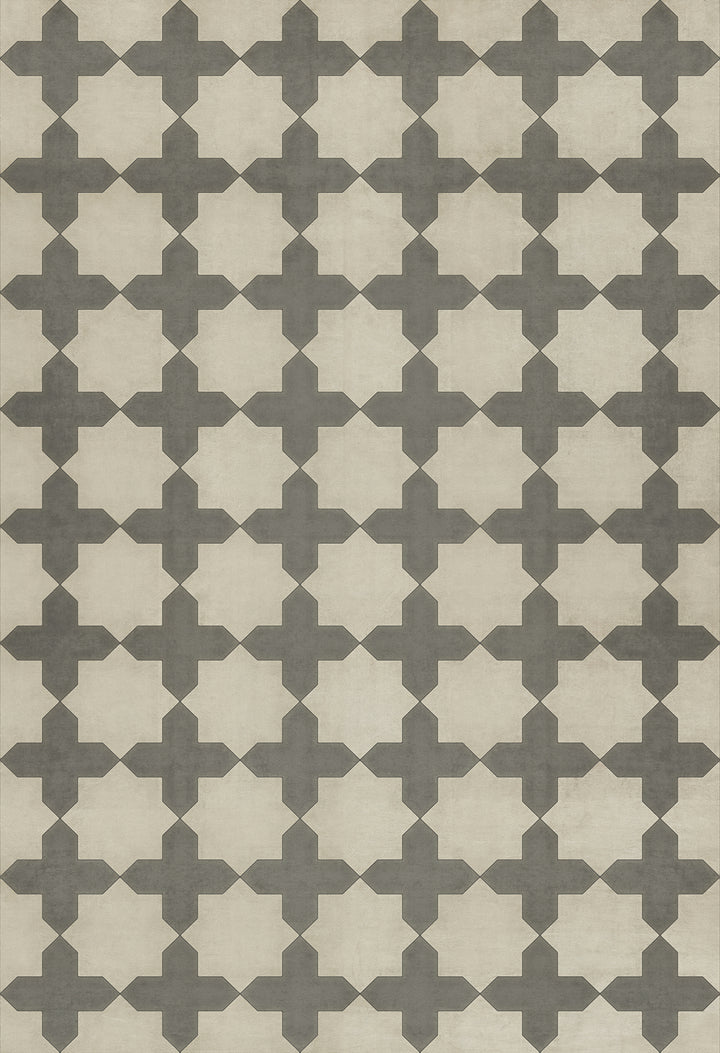 Vintage Vinyl Floorcloth Rug (Pattern 23 Simple as Doves)