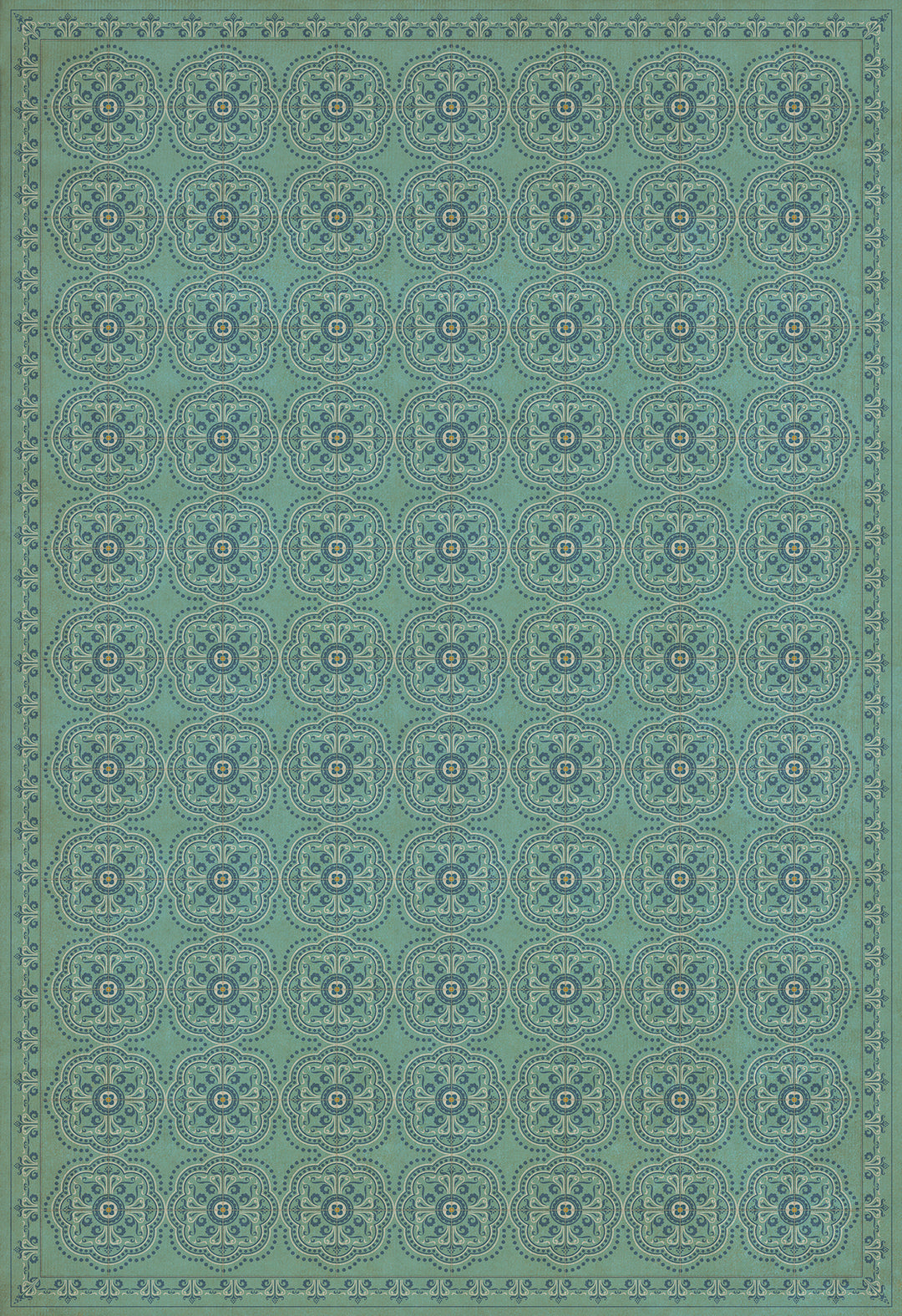 Vintage Vinyl Rug (Pattern 28 A Tranquil Heart)