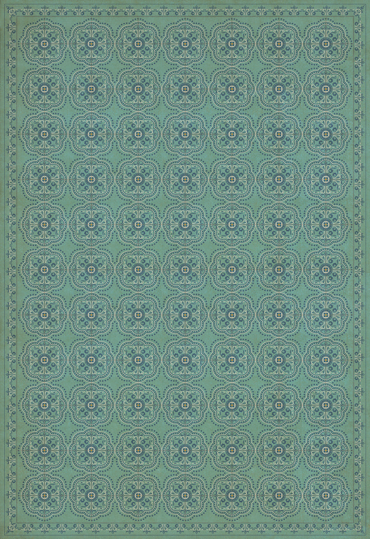 Vintage Vinyl Rug (Pattern 28 A Tranquil Heart)