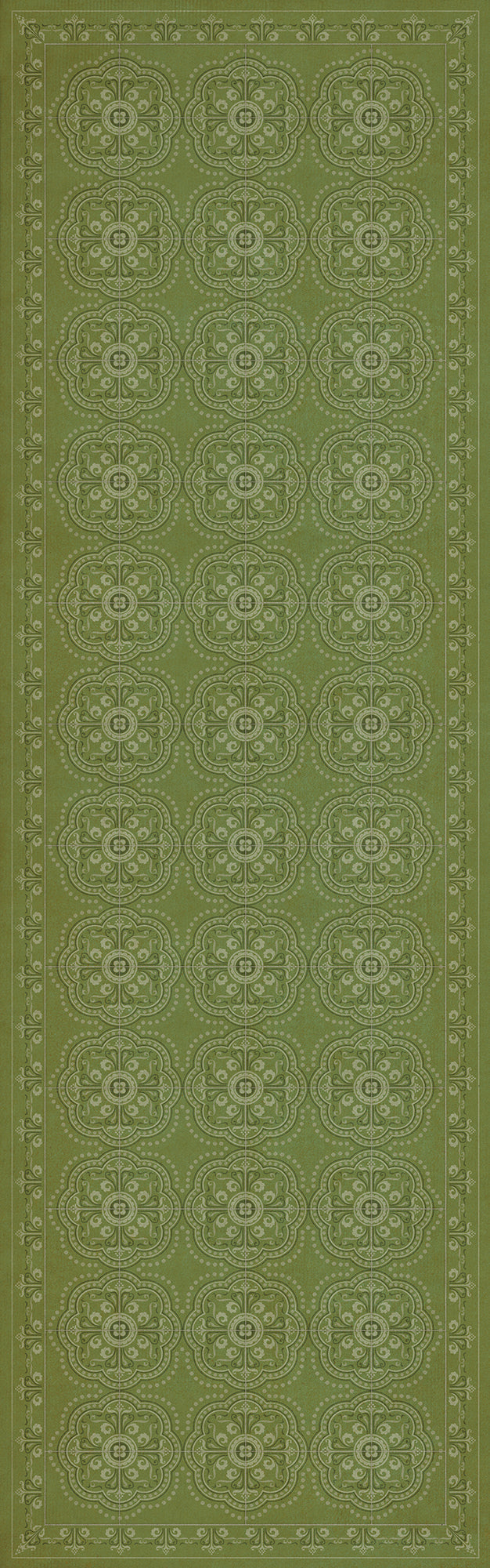 Vintage Vinyl Floorcloth Rug (Pattern 28 Jaded)