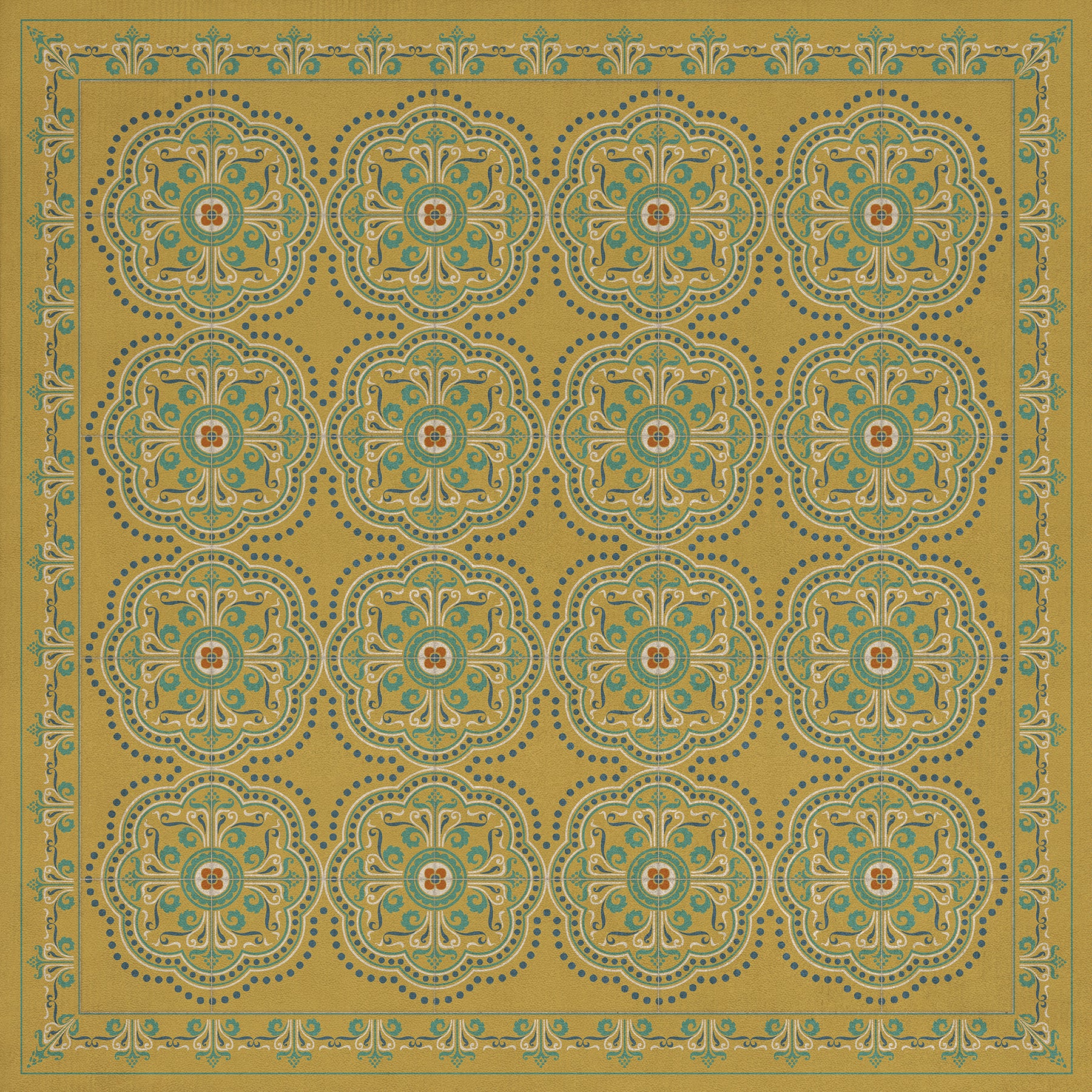 Vintage Vinyl Floorcloth Rug (Pattern 28 The Waking Truth) – Hudson & Vine