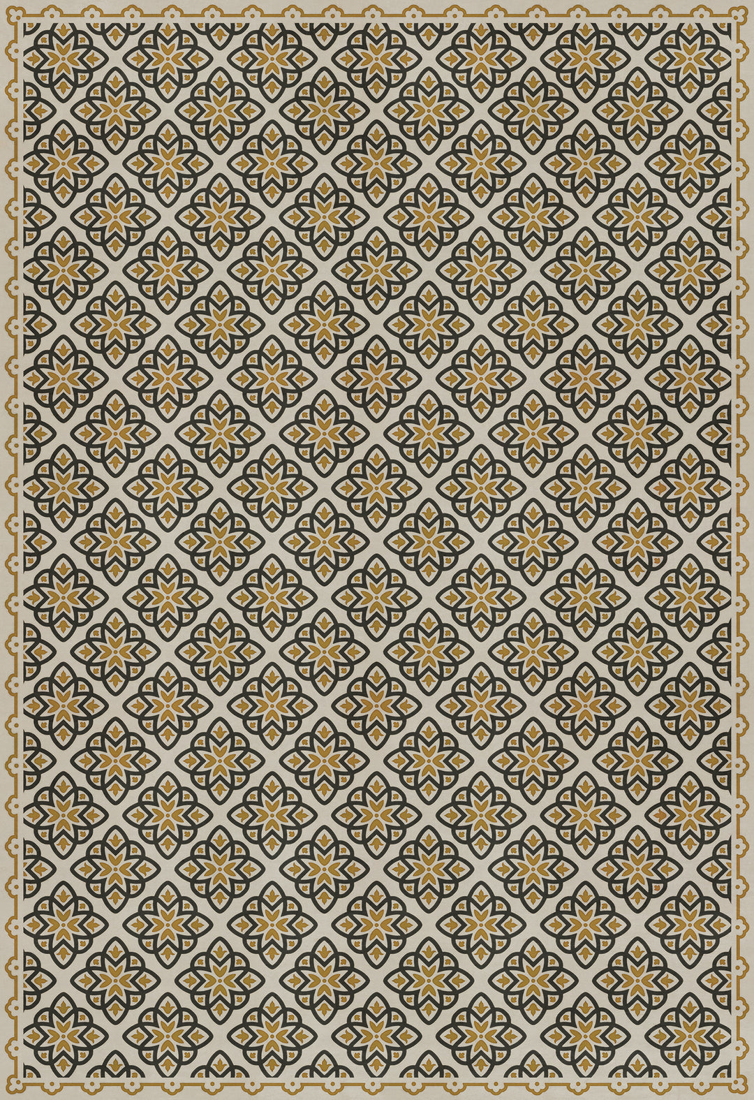 Vintage Vinyl Floorcloth Rug (Pattern 45 Auratus)