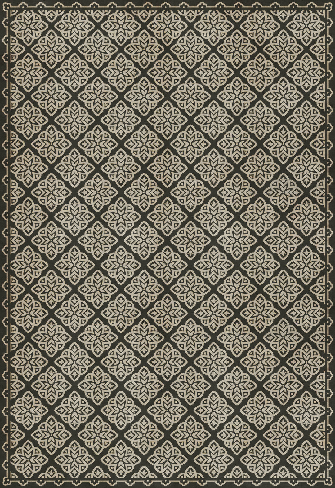 Vintage Vinyl Floorcloth Rug (Pattern 45 Nitritus)