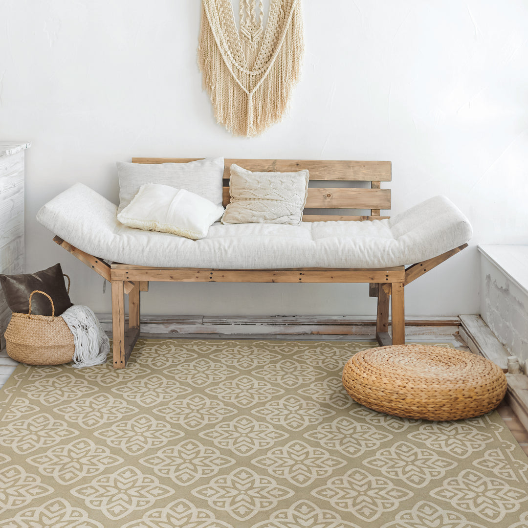 Vintage Vinyl Floorcloth Rug (Pattern 45 Niveus)