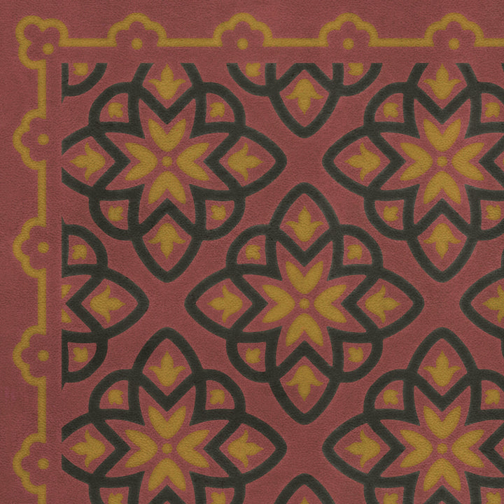 Vintage Vinyl Floorcloth Rug (Pattern 45 Rubellus)
