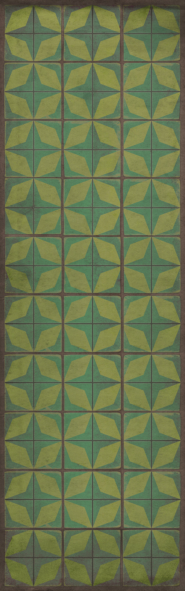 Vintage Vinyl Floorcloth Rug (Pattern 54 All Systems Go) - Hudson & Vine