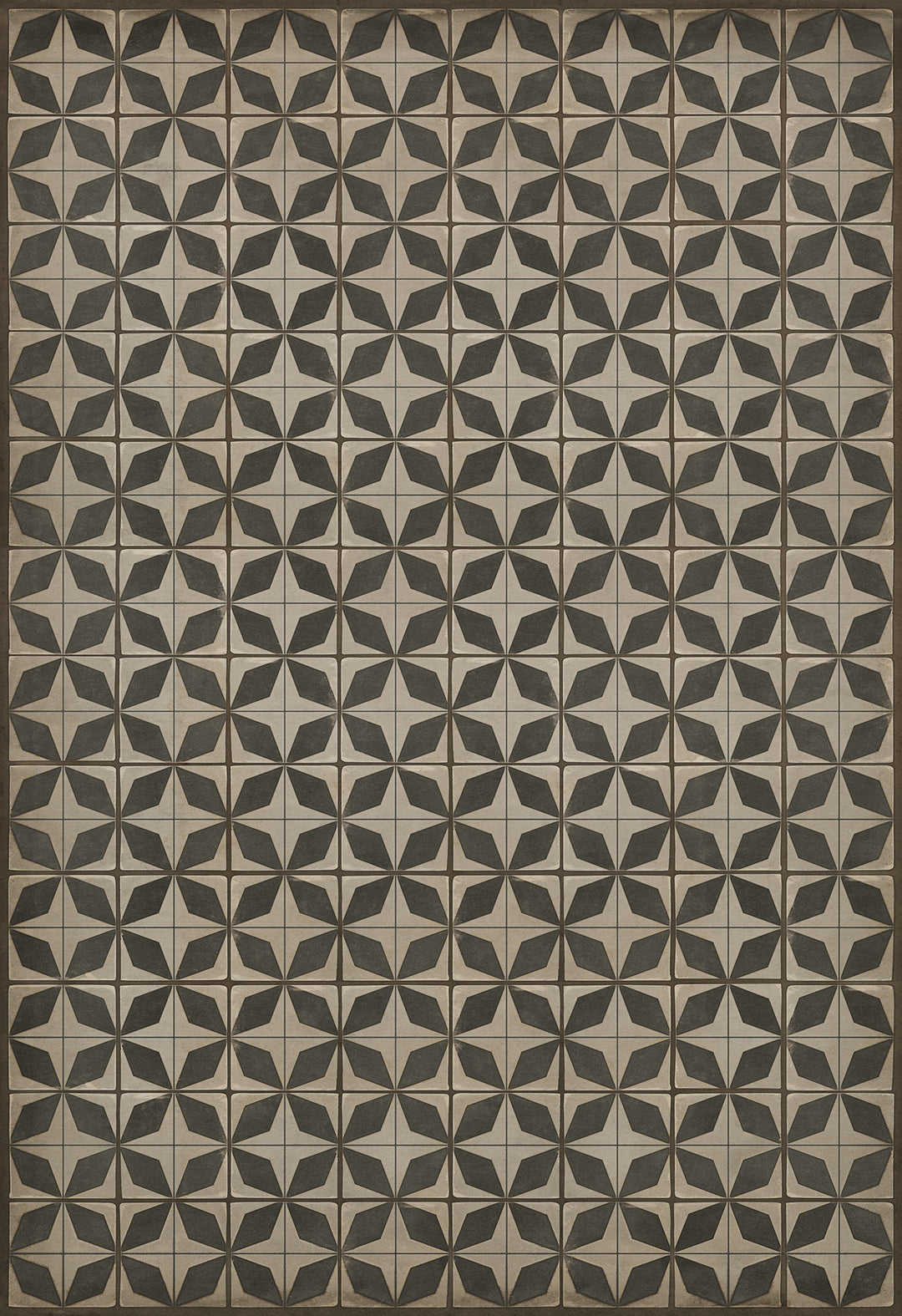Vintage Vinyl Floorcloth Rug (Pattern 54 Sputnik)