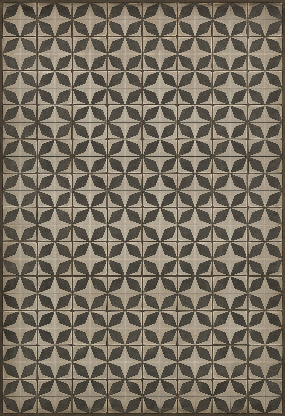 Vintage Vinyl Floorcloth Rug (Pattern 54 Sputnik)