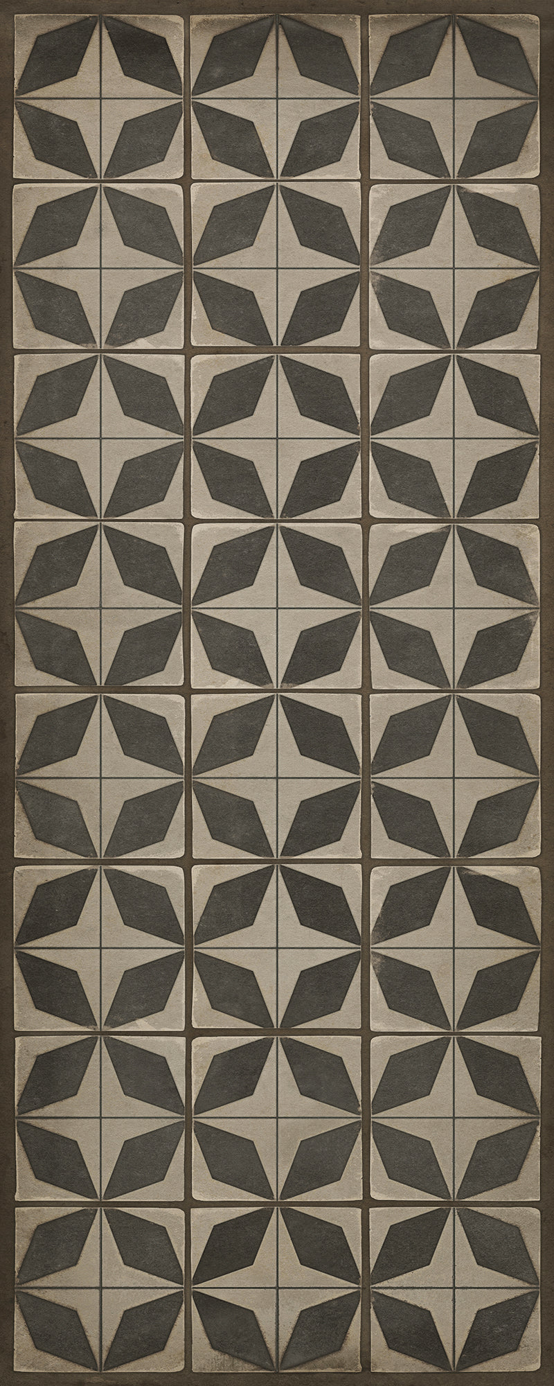 Vintage Vinyl Floorcloth Rug (Pattern 54 Sputnik)