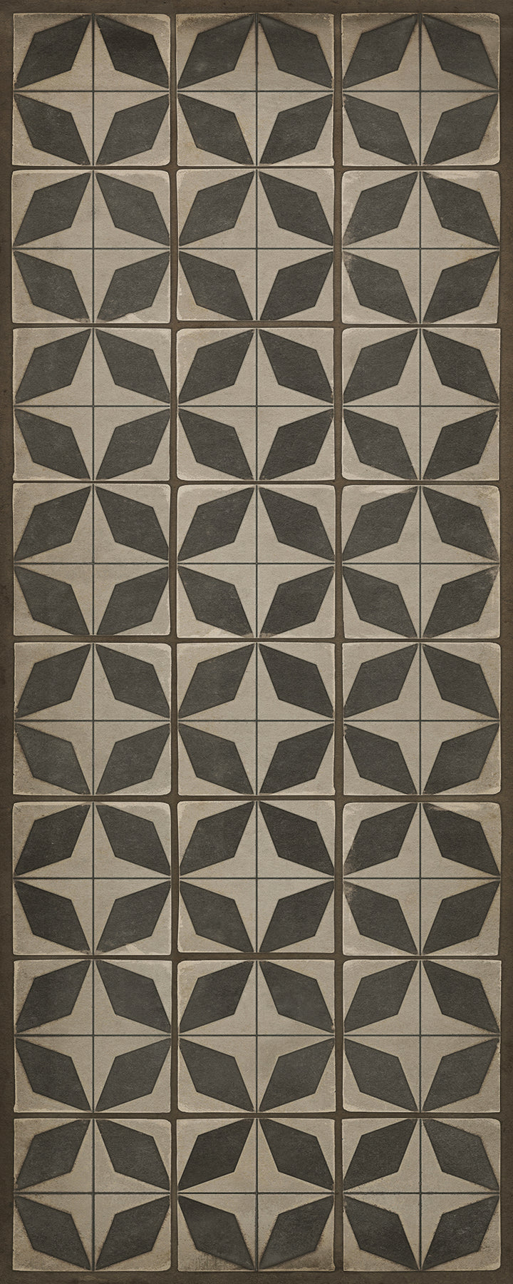 Vintage Vinyl Floorcloth Rug (Pattern 54 Sputnik)