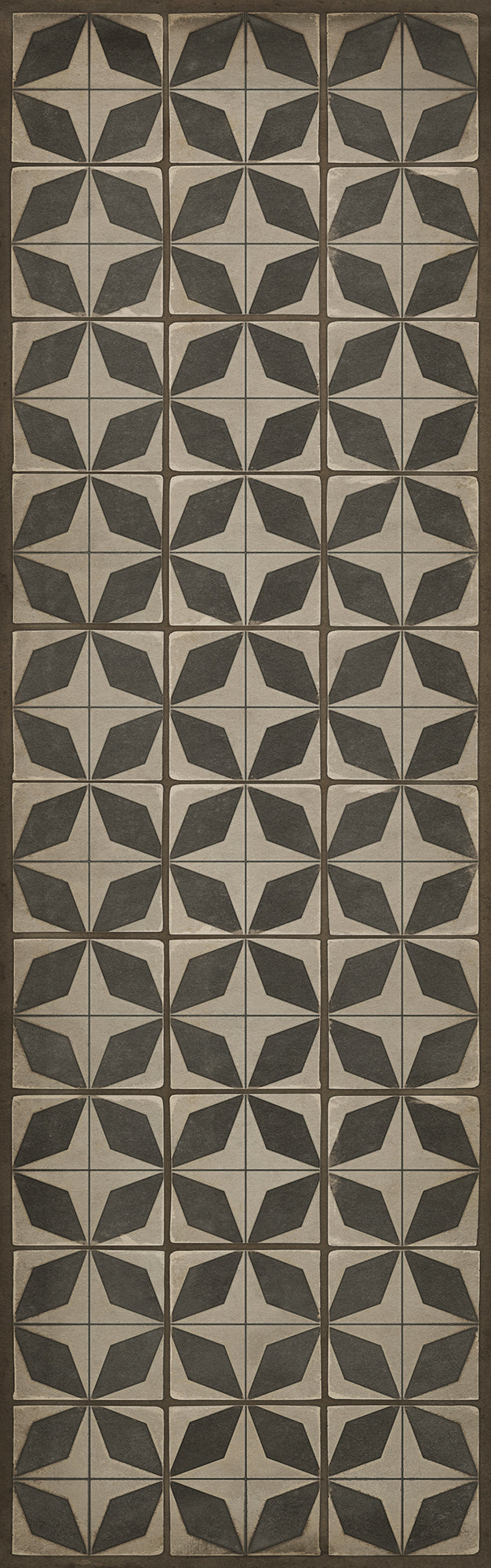 Vintage Vinyl Floorcloth Rug (Pattern 54 Sputnik)