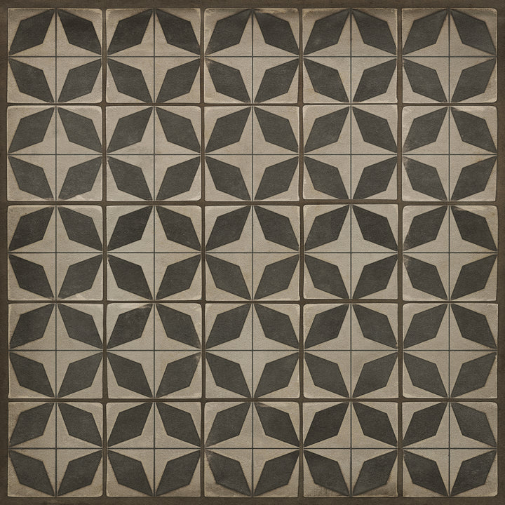 Vintage Vinyl Floorcloth Rug (Pattern 54 Sputnik)