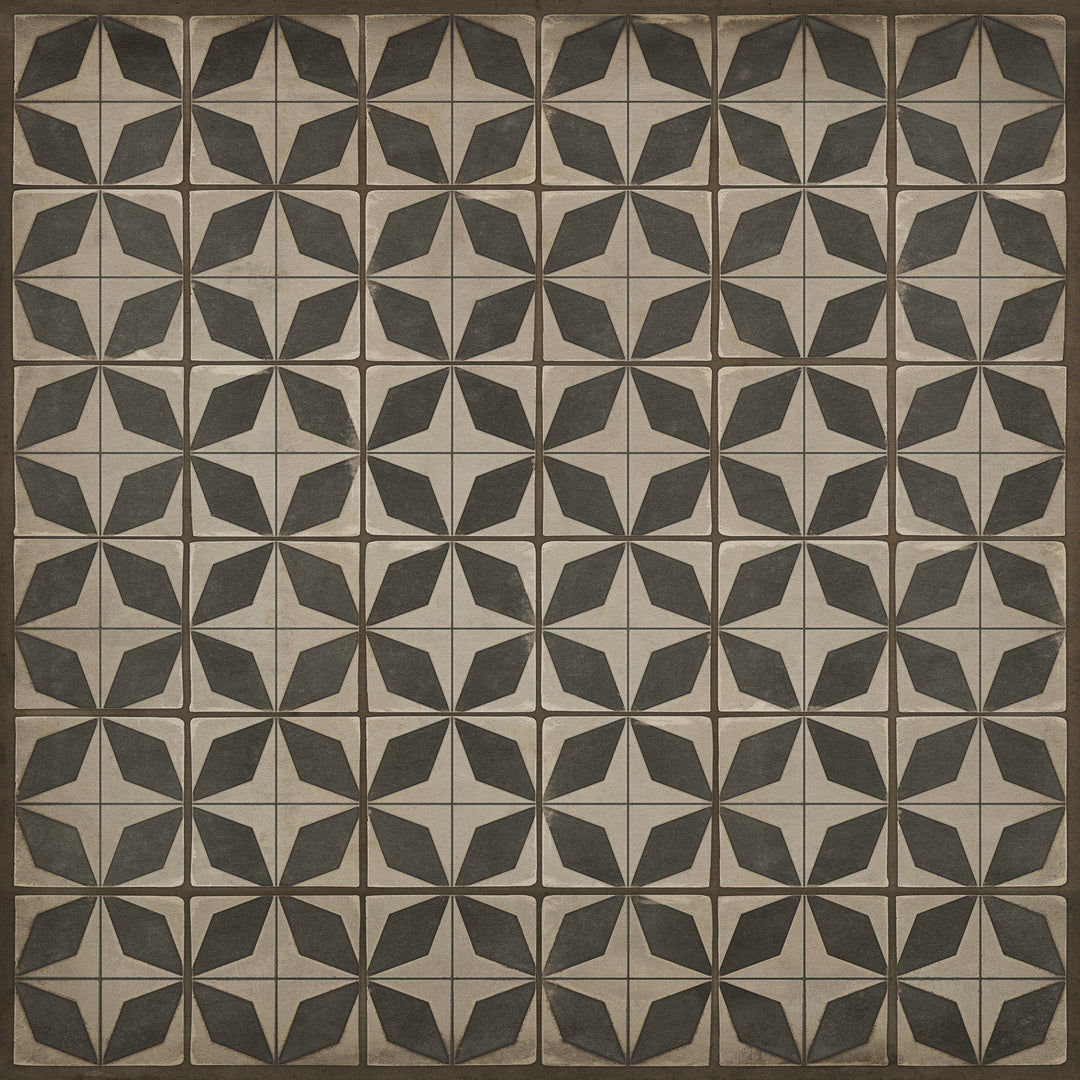 Vintage Vinyl Floorcloth Rug (Pattern 54 Sputnik)