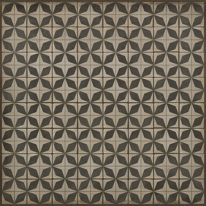 Vintage Vinyl Floorcloth Rug (Pattern 54 Sputnik)
