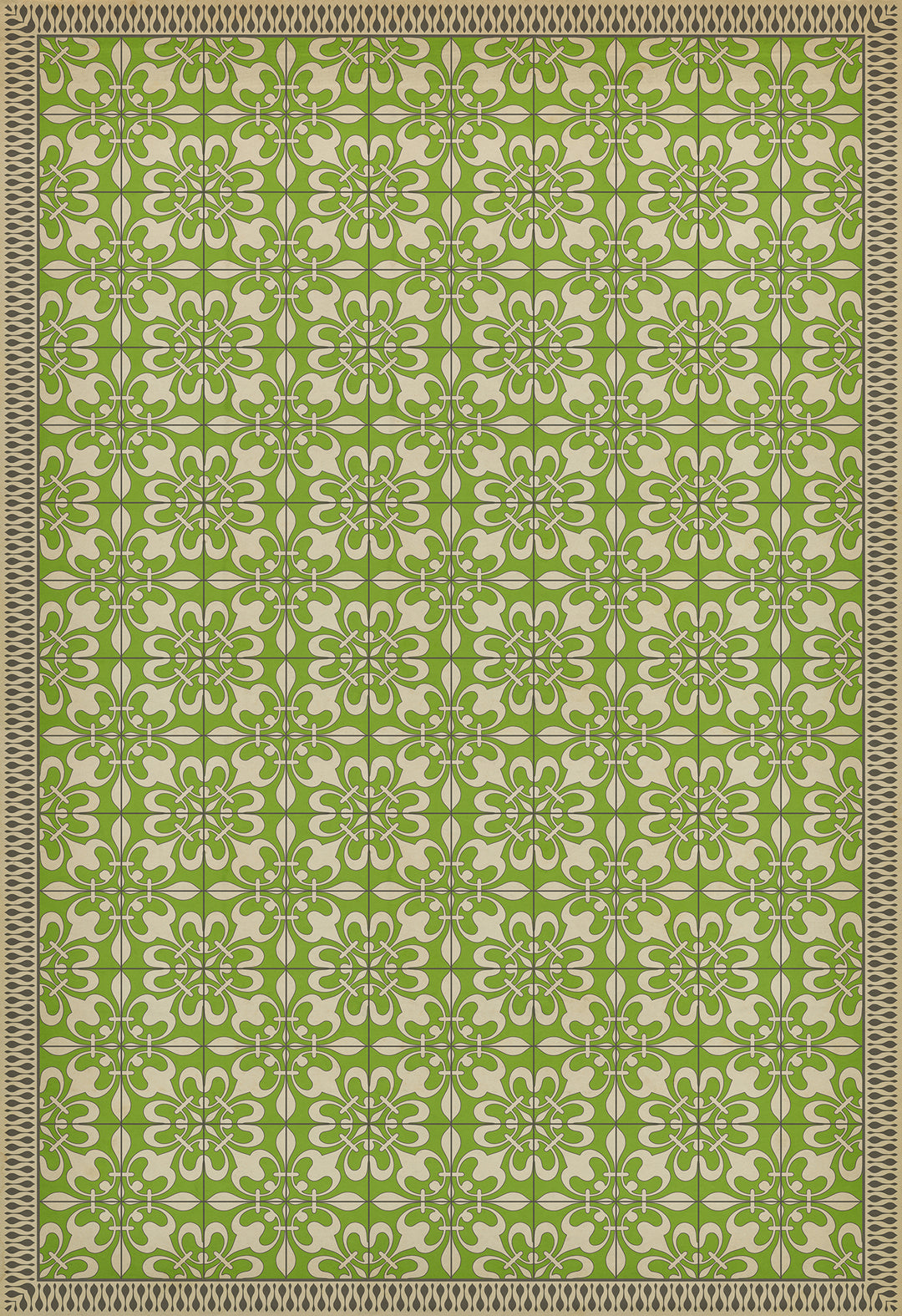 Vintage Vinyl Floorcloth Rug (Pattern 55 Field Day)